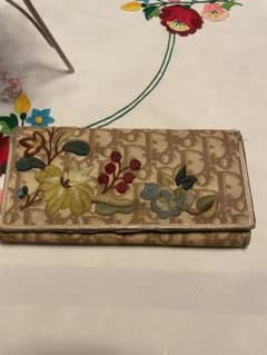 【訳あり】格安　Christian Dior ディオール　長財布　トロッター　花のサムネイル