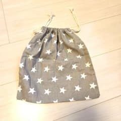 星柄グレー巾着袋 - メルカリ