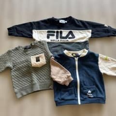 FILA LOGOS キッズ ベビー服　トレーナー パーカー80サイズ３点セットのサムネイル
