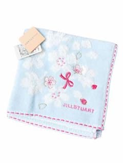 JILLSTUART タオルハンカチ ライトブルー 花柄 刺繍のサムネイル