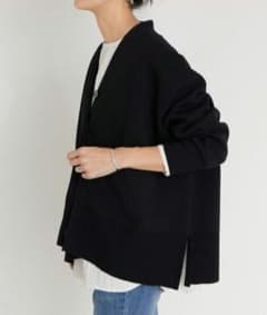 BEARDSLEY ビアズリー 刺繍入りビッグカーディガン 黒 長袖 - メルカリ
