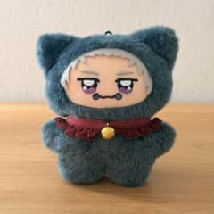 ぬい用 フリル首輪 ちみけもサイズ ボルドー×鈴のサムネイル