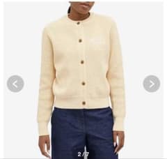 MAISON KITSUNE ワッフルニット カーディガン ベージュ - メルカリ