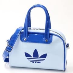 adidas エナメル ショルダーバッグ ブルーのサムネイル