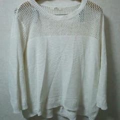 美品  ざっくり白ニットのサムネイル