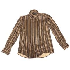 PARIS HOMME ストライプ柄 長袖シャツ ブラウン系 LLのサムネイル