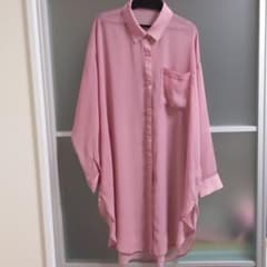 GU シアーロングシャツ ピンクのサムネイル