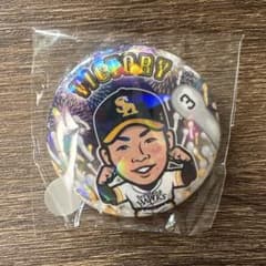 ソフトバンクホークス 近藤健介選手 若鷹ガチャ缶バッジ - メルカリ