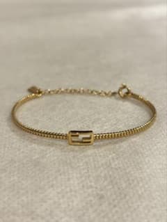 FENDI/FFロゴバゲット チェーンブレスレットゴールド レディース/S 