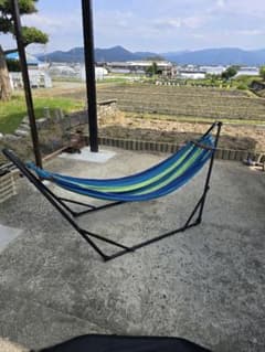 青・緑・白ストライプハンモック 青と緑のストライプ ハンモック - メルカリ