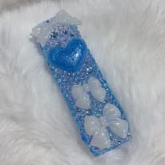 IQOSデコケース❤︎【新型対応】 水色 ハート リボンのサムネイル