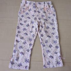 キッズ ハーフパンツ 花柄 フリル ピンクのサムネイル