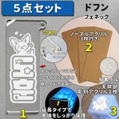 お得 5点セット フェネック ドフン TWS ペンライト アクリル ステッカーのサムネイル