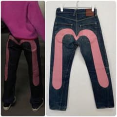 EVISU No.2 Lot.2000 W27×L35 ピンク大黒 ビッグカモメ EVISU No.1 Lot.2000 W30×L35 ピンク大黒 ビッグカモメ - メルカリ