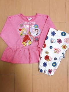Disney Princess Pajamas, Top and Bottom, 110cm, Linkat Litsey Quilted