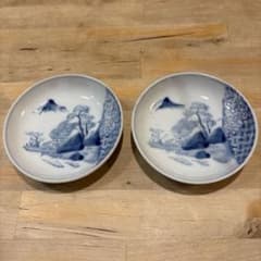 江戸時代 染付山水図 有田焼 古伊万里 2個セット - メルカリ