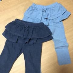ユニクロ フリルレギンス　90 2本セットのサムネイル