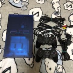 【ジャンク品】 PS2オーシャンブルー＋コントローラー×2＋ケーブルのサムネイル