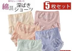 お値下げ！大きいサイズ2L   お腹まですっぽりの深ばきタイプショーツ  5枚組のサムネイル