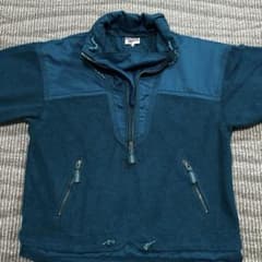 90s Reebok フリースジャケット ハーフジップ プルオーバー XL 緑