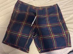 RUGGED STATE チェック柄 ショートパンツ ネイビーのサムネイル