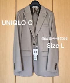新品【UNIQLO C】テーラードジャケット2026年版 ベージュ Lサイズ