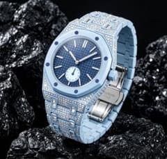 AP×Swatch ジルコニア装飾 カスタムモデル メタルベルト QH1 AP×Swatch ジルコニア装飾 カスタムモデル メタルベルト QH1 - メルカリ