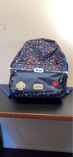 新品【ゲーム柄】青　キッズ　リュックサック　バッグ　保育園　通園　通学　遠足のサムネイル