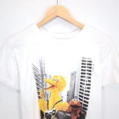 Sesame Streetビッグバード＆エルモ フォトプリントTシャツ ホワイトのサムネイル