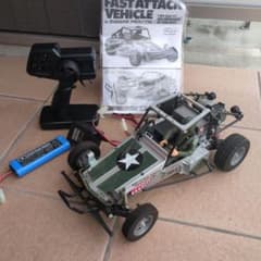 タミヤ【アタックバギー(シャークマウス)】電動RCカーフルセット (ジャンク品) タミヤ【アタックバギー(シャークマウス)】電動RCカーフルセット