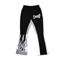 CREEF パンツのみ CREEF フレア スウェットパンツ ファイヤーパターン - メルカリ