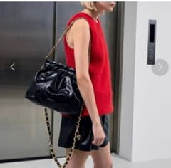 CHARLES & KEITH ドゥオ ブレードチェーンハンドルホーボーバッグ