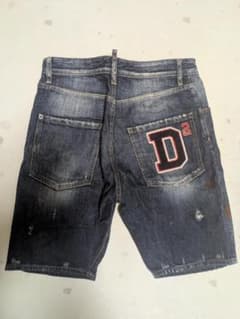 名作】DSQUARED2 D2ワッペン ダメージデニムハーフパンツ 44 - メルカリ
