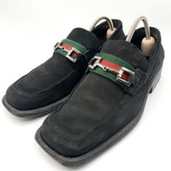 90s GUCCI オールドグッチ スクエアトゥGプレートローファー ビンテージ 90s GUCCI オールドグッチ スクエアトゥGプレートローファー