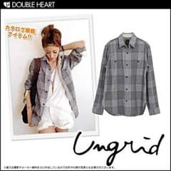 ungrid☆グレーチェックシャツのサムネイル