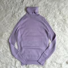 極美品　ドゥロワー　カシミアタートルネックニット　14G 現行品　薄紫　1 ✨美品✨ドゥロワー 18G カシミヤシルクリブタートルネック 現行