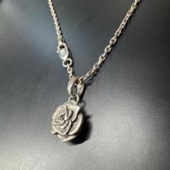 薔薇トップ&チェーンセット】AQUASILVER シルバーネックレス