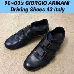 90s 00s ジョルジオ アルマーニ ドライビングシューズ 43 伊製 GA柄