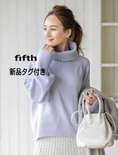 fifth 「星　玲奈レコメンド」オフタートルソフトタッチニット　ブルー　Mのサムネイル