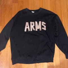 ARMS プリント クルーネック スウェット ブラックのサムネイル