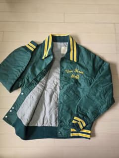 70s USA製 ナイロンスタジャン グリーン L相当 DeLong デロング - メルカリ