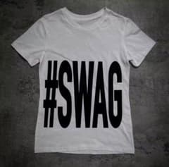 #SWAG ホワイト Tシャツ Sサイズ 短丈ストリートのサムネイル