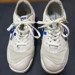 アサヒシューズ　GRIPPER ホワイト/ブルー スニーカー　２４cm