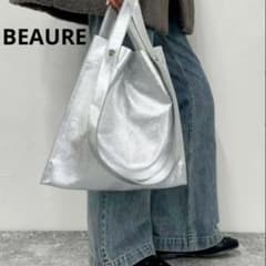 極美品】BEAURE カウレザー 2WAY トートバッグ シルバー A4可能 - メルカリ