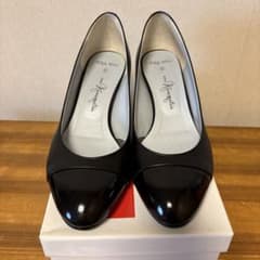 銀座かねまつ　AQUABELLウェッジヒールパンプス　黒　24cm 銀座かねまつ AQUABELLウェッジヒールパンプス 黒 24cm - メルカリ