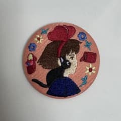 Kiki's Delivery Service Embroidered Pin Badge: Kiki & Jiji