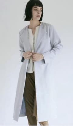 【希少】 TONAL ノーカラーガウン コート（アイスブルー／38）新品タグ付きのサムネイル