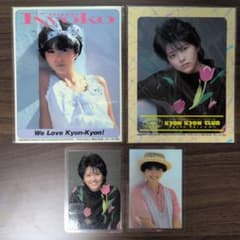 小泉今日子 当時物ステッカー２枚セット、ラミネートカード２枚セットのサムネイル