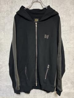 【NUBIAN別注】Needles ニードルズ フルジップパーカー 黒 S 別注/希少Lサイズ】Needles×NUBIANジップアップパーカー ブラック