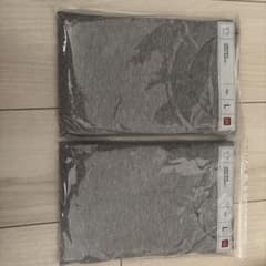 UNIQLO クルーネックTシャツ グレー Lサイズ 2枚セットのサムネイル